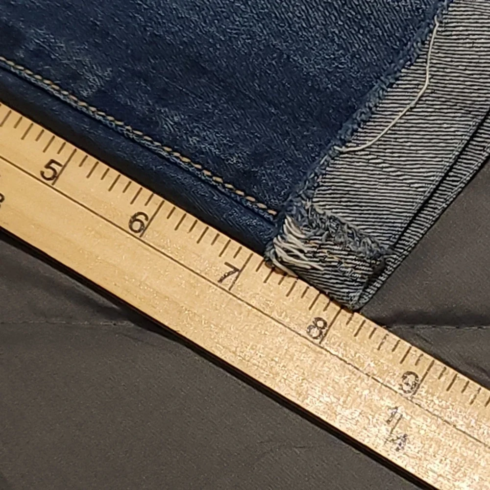 Aeropostale Denim Shorts Girls 7/8 Blue Stretch Bermuda Jean Shorts